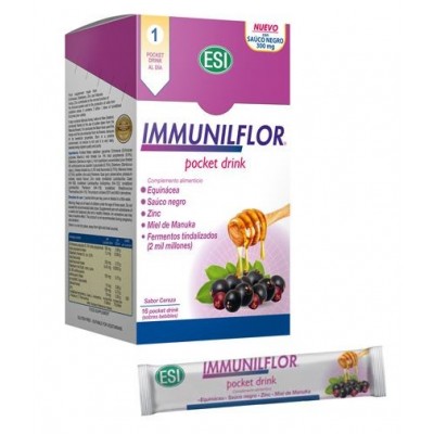 Comprar IMMUNILFLOR POCKET DRINK 16 SOBRES BEBIBLES 20 ML al mejor precio en NuestraFarma, tu farmacia online