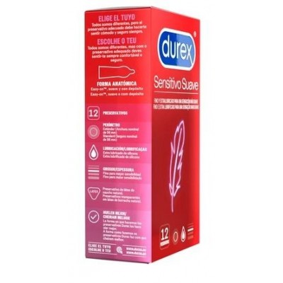 Comprar DUREX SENSITIVO SUAVE PRESERVATIVOS 12 UNIDADES al mejor precio en NuestraFarma, tu farmacia online