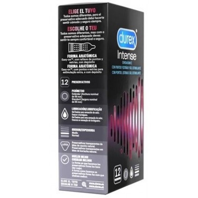 Comprar DUREX INTENSE ORGASMIC PRESERVATIVOS 12 UNIDADES al mejor precio en NuestraFarma, tu farmacia online