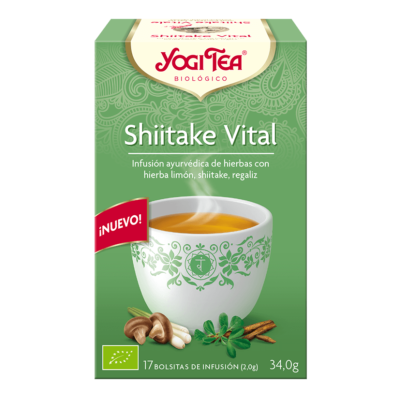 Comprar YOGI TEA BIOLOGICO SHIITAKE VITAL 17 BOLSITAS al mejor precio en NuestraFarma, tu farmacia online