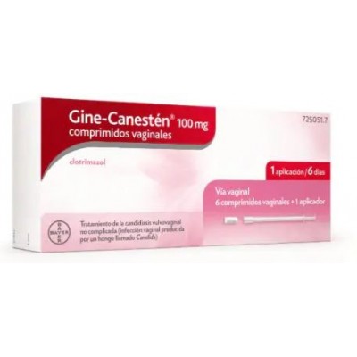 Comprar GINE-CANESTEN 100 MG 6 COMPRIMIDOS VAGINALES al mejor precio en NuestraFarma, tu farmacia online