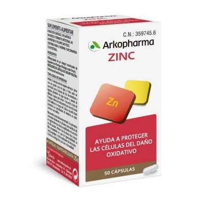 Comprar ARKOCAPSULAS ZINC 50 CAPSULAS al mejor precio en NuestraFarma, tu farmacia online