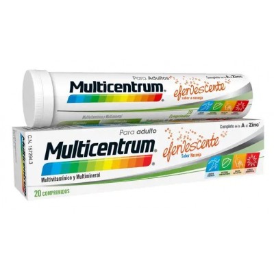 Comprar MULTICENTRUM 20 COMPRIMIDOS EFERVESCENTES al mejor precio en NuestraFarma, tu farmacia online