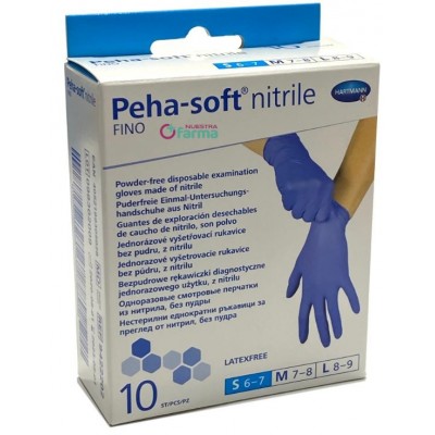 Comprar GUANTES DE NITRILO DESECHABLES PEHA-SOFT NITRILE FINO 10 UNIDADES TALLA PEQUEÑA al mejor precio en NuestraFarma, tu farmacia online