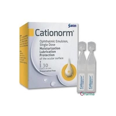 Comprar CATIONORM COLIRIO EMULSION 30 MONODOSIS 0,4 ML al mejor precio en NuestraFarma, tu farmacia online