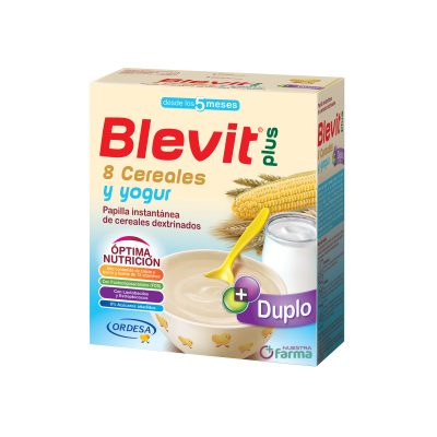 Comprar BLEVIT PLUS DUPLO 8 CEREALES Y YOGUR 600 G al mejor precio en NuestraFarma, tu farmacia online