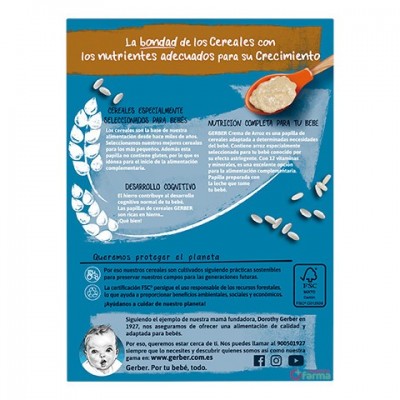 Comprar GERBER CREMA DE ARROZ 250 G al mejor precio en NuestraFarma, tu farmacia online