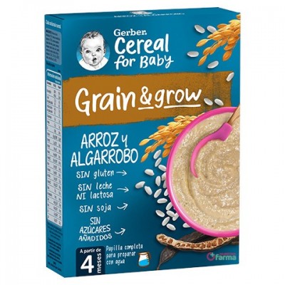 Comprar GERBER ARROZ Y ALGARROBO 250 G al mejor precio en NuestraFarma, tu farmacia online