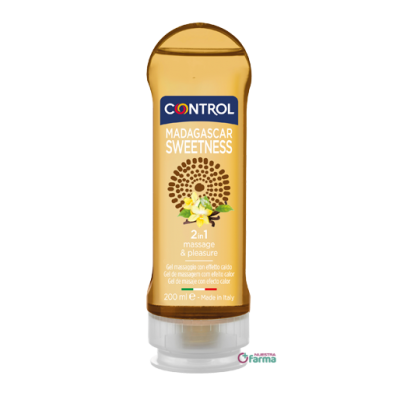 Comprar CONTROL MADAGASCAR SWEETNESS 2 IN 1 MASSAJE & PLEASURE GEL 200 ML al mejor precio en NuestraFarma, tu farmacia online