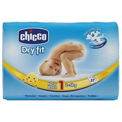 Comprar CHICCO PAÑALES DRY FIT (1) 2 - 5KG 27 U al mejor precio en NuestraFarma, tu farmacia online