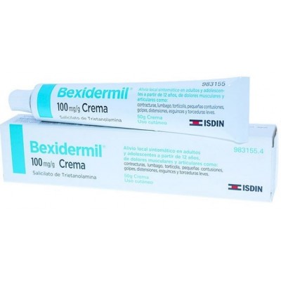 Comprar BEXIDERMIL 100 MG/G CREMA 1 TUBO 50 G al mejor precio en NuestraFarma, tu farmacia online