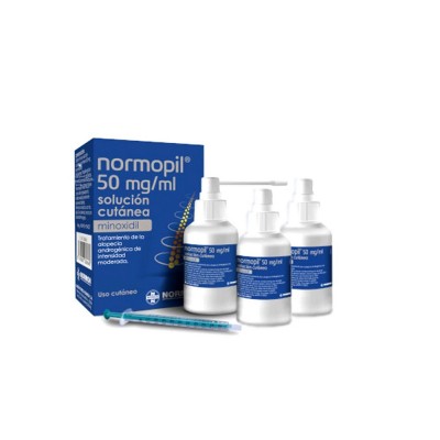 Comprar NORMOPIL 50 mg/ml 3 FRASCOS SOLUCION CUTANEA 90 ml al mejor precio en NuestraFarma, tu farmacia online