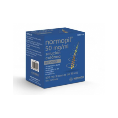 Comprar NORMOPIL 50 mg/ml 3 FRASCOS SOLUCION CUTANEA 90 ml al mejor precio en NuestraFarma, tu farmacia online