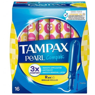 Comprar TAMPAX COMPAK PEARL REGULAR 16 UNIDADES al mejor precio en NuestraFarma, tu farmacia online
