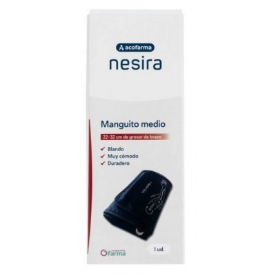 Comprar MANGUITO MEDIO TENSIOMETRO BRAZO ACOFARMA NESIRA 1 UNIDAD 22-32 CM al mejor precio en NuestraFarma, tu farmacia online