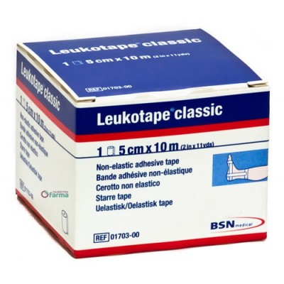 Comprar LEUKOTAPE CLASSIC VENDA DE INMOVILIZACION INELASTICA RIGIDA 10 M X 5 CM al mejor precio en NuestraFarma, tu farmacia online