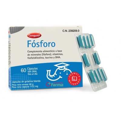 Comprar CEREGUMIL FOSFORO 60 CAPSULAS al mejor precio en NuestraFarma, tu farmacia online