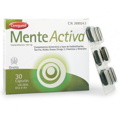 Comprar CEREGUMIL MENTE ACTIVA 30 CAPSULAS al mejor precio en NuestraFarma, tu farmacia online
