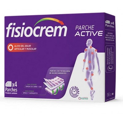 Comprar FISIOCREM PARCHE ACTIVE 4 UNIDADES al mejor precio en NuestraFarma, tu farmacia online