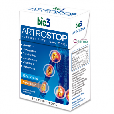 Comprar BIE3 ARTROSTOP 30 COMPRIMIDOS al mejor precio en NuestraFarma, tu farmacia online