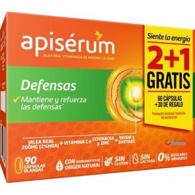 Comprar APISERUM DEFENSAS 90 CAPSULAS al mejor precio en NuestraFarma, tu farmacia online