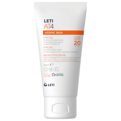 Comprar LETI AT4 CREMA FACIAL SPF 20 50 ML al mejor precio en NuestraFarma, tu farmacia online