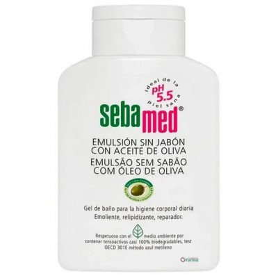 Comprar SEBAMED EMULSION SIN JABON CON ACEITE DE OLIVA 200 ML al mejor precio en NuestraFarma, tu farmacia online