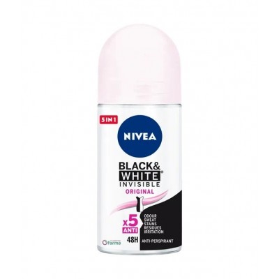 Comprar NIVEA DESODORANTE BLACK&WHITE INVISIBLE ORIGINAL ROLL ON 50 ML al mejor precio en NuestraFarma, tu farmacia online