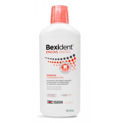 Comprar BEXIDENT ENCIAS COLUTORIO CLORHEXIDINA 0,12% 500 ML al mejor precio en NuestraFarma, tu farmacia online