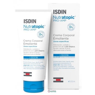 Comprar ISDIN NUTRATOPIC PRO-AMP CREMA CORPORAL EMOLIENTE 200 ML al mejor precio en NuestraFarma, tu farmacia online