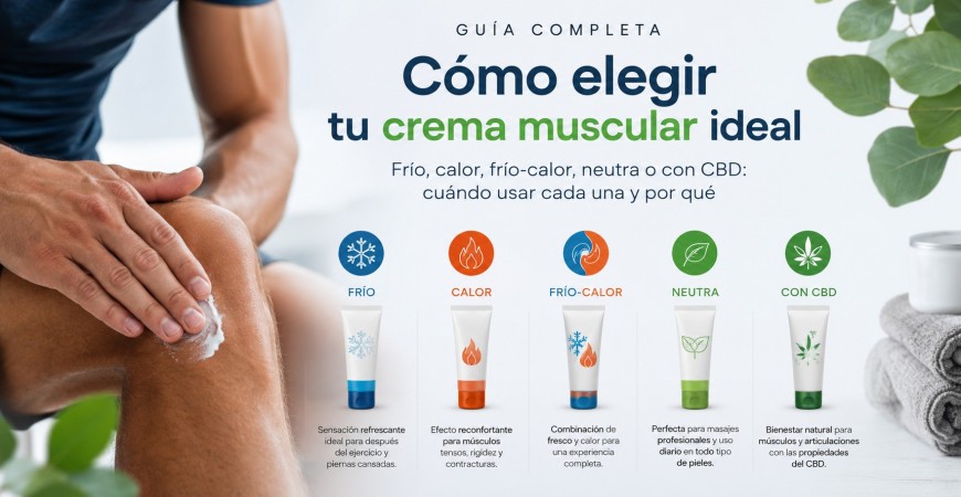 Cuándo elegir crema de frío, calor, frío-calor, neutra o con CBD: guía completa para acertar según tus necesidades