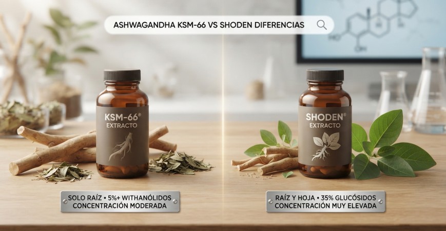 Ashwagandha Shoden vs KSM-66: diferencias, beneficios y cuál elegir