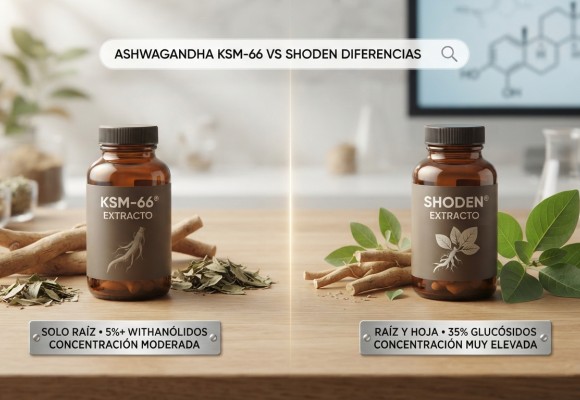 Ashwagandha Shoden vs KSM-66: diferencias, beneficios y cuál elegir